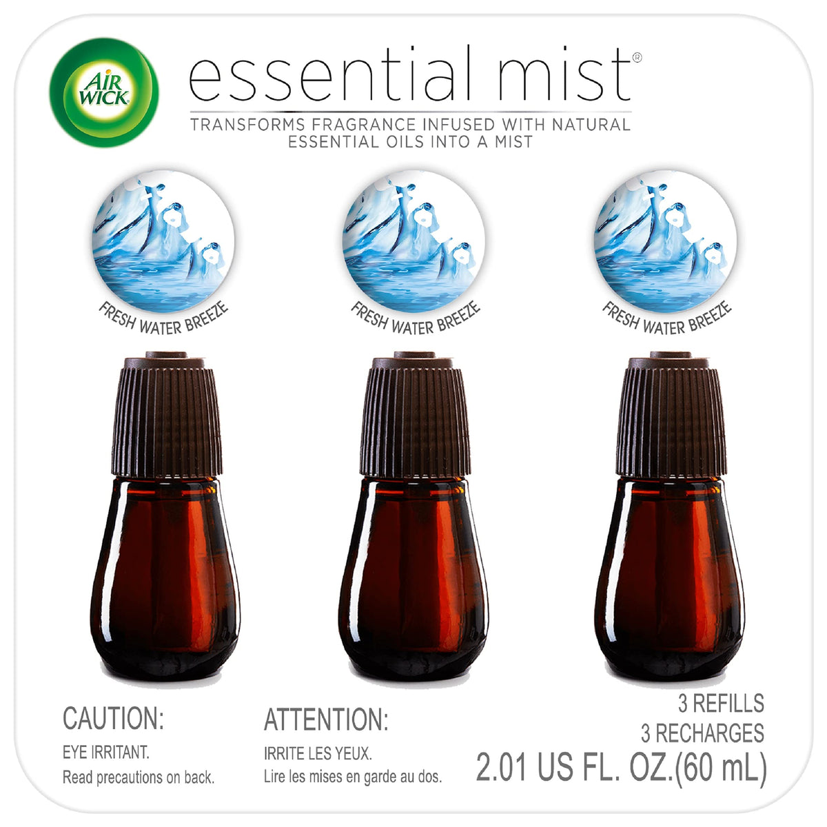 Air Wick Essential Mist, Lavender & Almond Blossom Diffuser Refill, 3 count