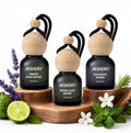 Aeshory 3 Pack Hanging Car Air Freshener, Cozy Autumn Scents, Long Lasting Essential Oil Diffuser, Odor Eliminator, Elegant Car Decor, Ideal Gift for Fall & Daily Use