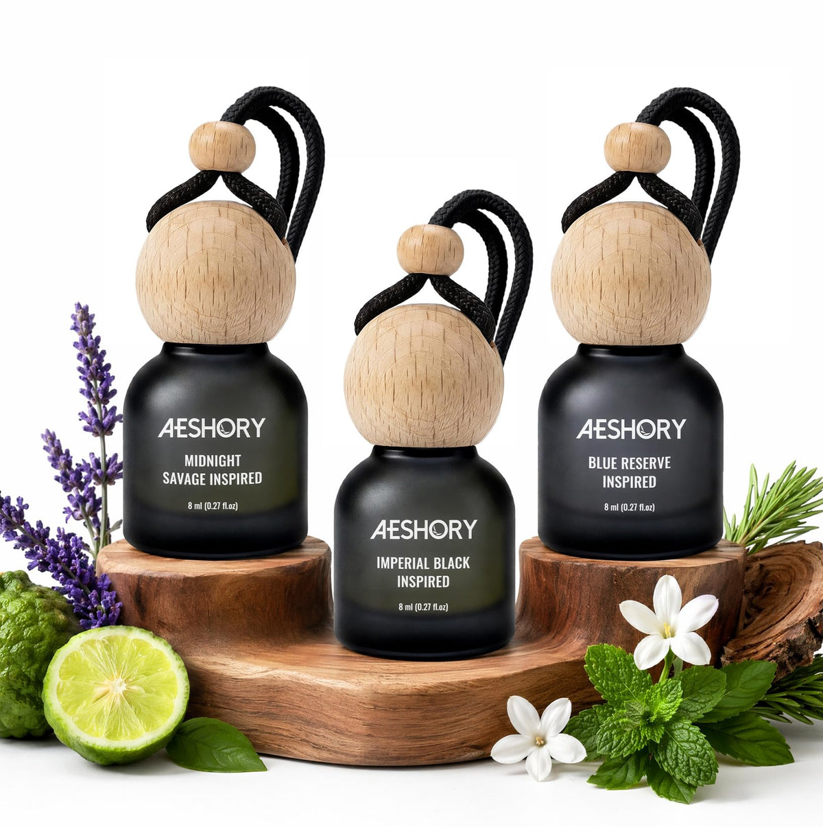 Aeshory 3 Pack Hanging Car Air Freshener, Cozy Autumn Scents, Long Lasting Essential Oil Diffuser, Odor Eliminator, Elegant Car Decor, Ideal Gift for Fall & Daily Use