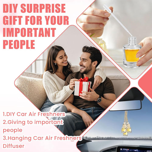 20 Pcs Car Diffuser Bottle Set,Empty Glass Car Air Freshener Bottle Bulk