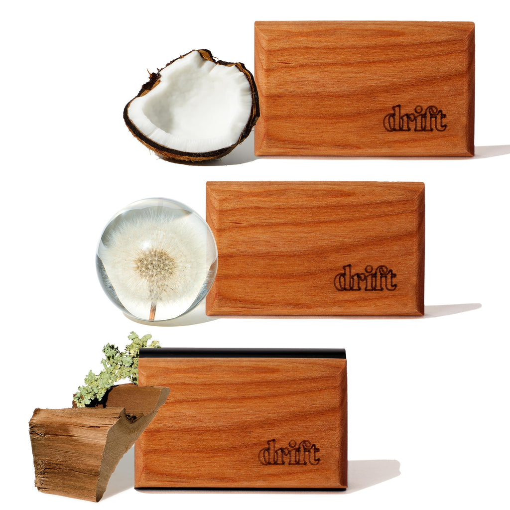 Drift Car Air Freshener - The Original Wood Air Freshener - Car Odor Eliminator - Long Lasting Scent - Auto Accessories - Metal Clip - Essential Oils - Clean Ingredients - Grove Scent Starter Kit