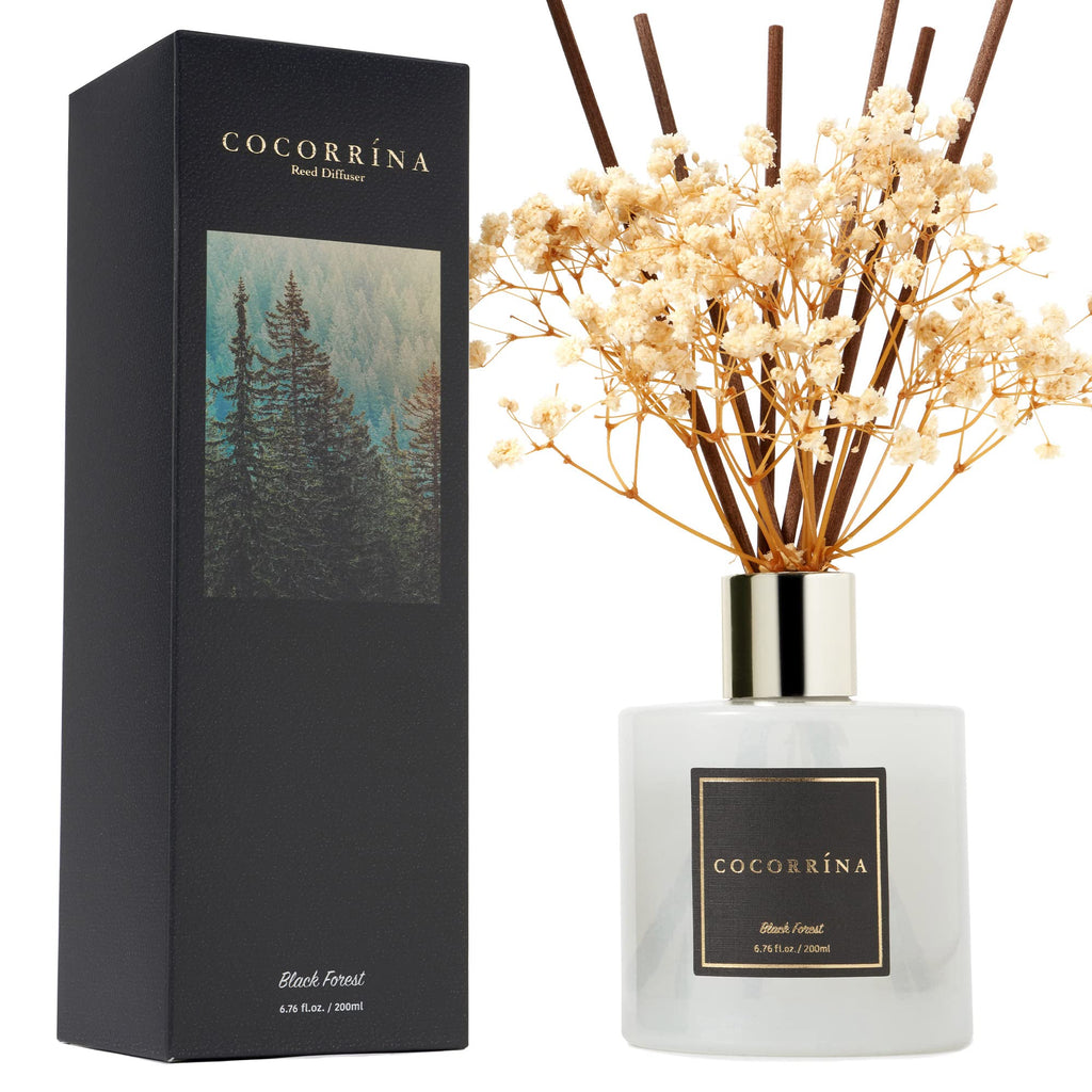 Cocorrína Reed Diffuser Set, Clean Linen 6.7 fl oz Scented Diffuser with Sticks Home Fragrance Reed Diffuser for Bathroom Shelf Décor
