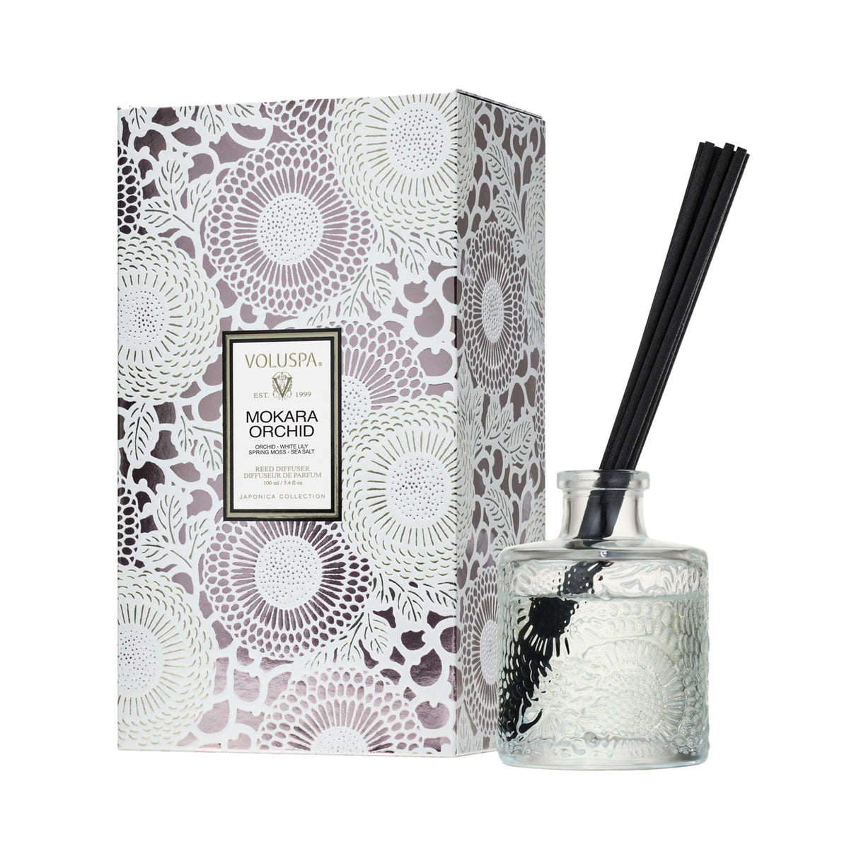 Voluspa Baltic Amber Oil Reed Diffuser, 3.4 Oz Home Fragrance