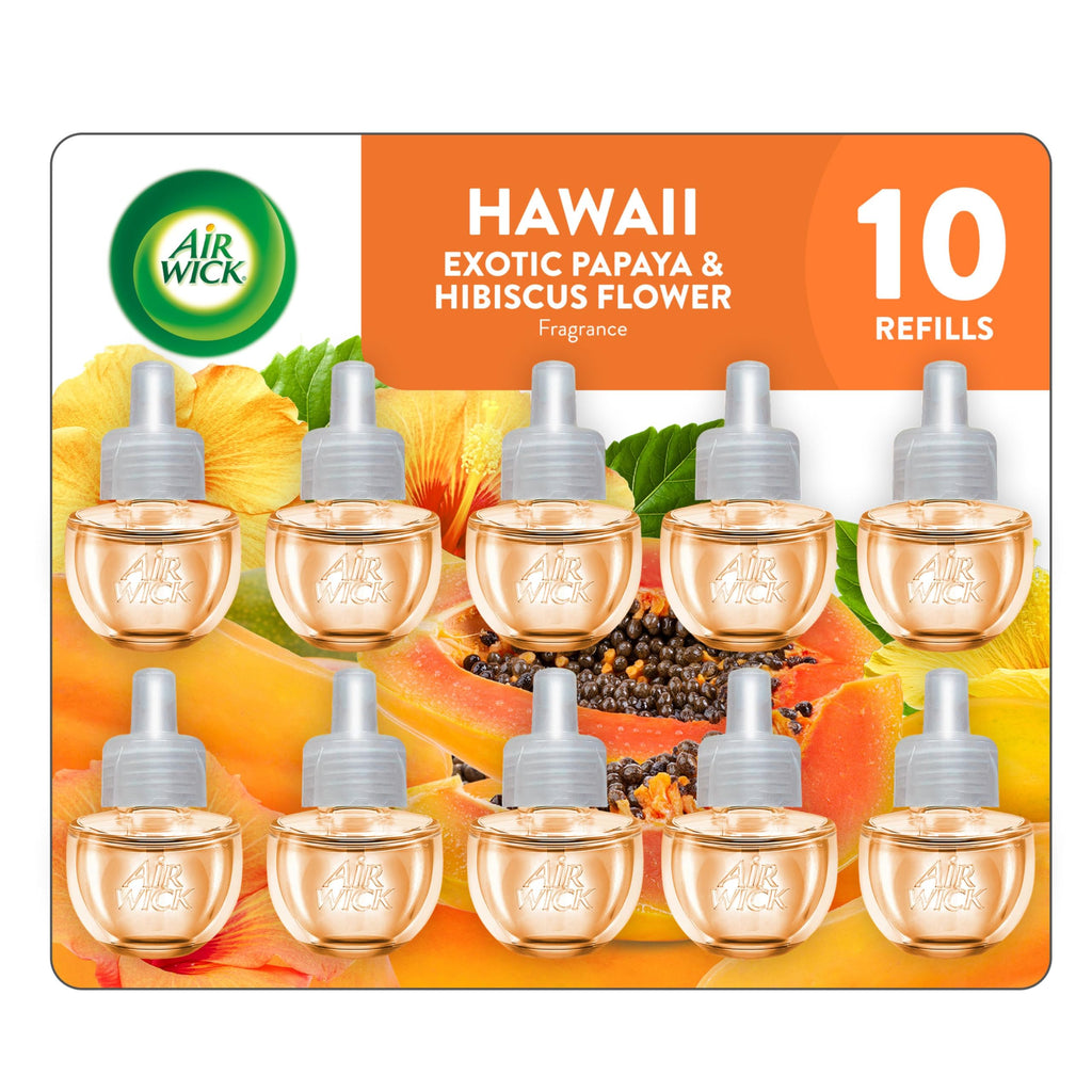 Air Wick Plug-In Scented Oil Refills, Hawaii with Essential Oils, 10 Count
