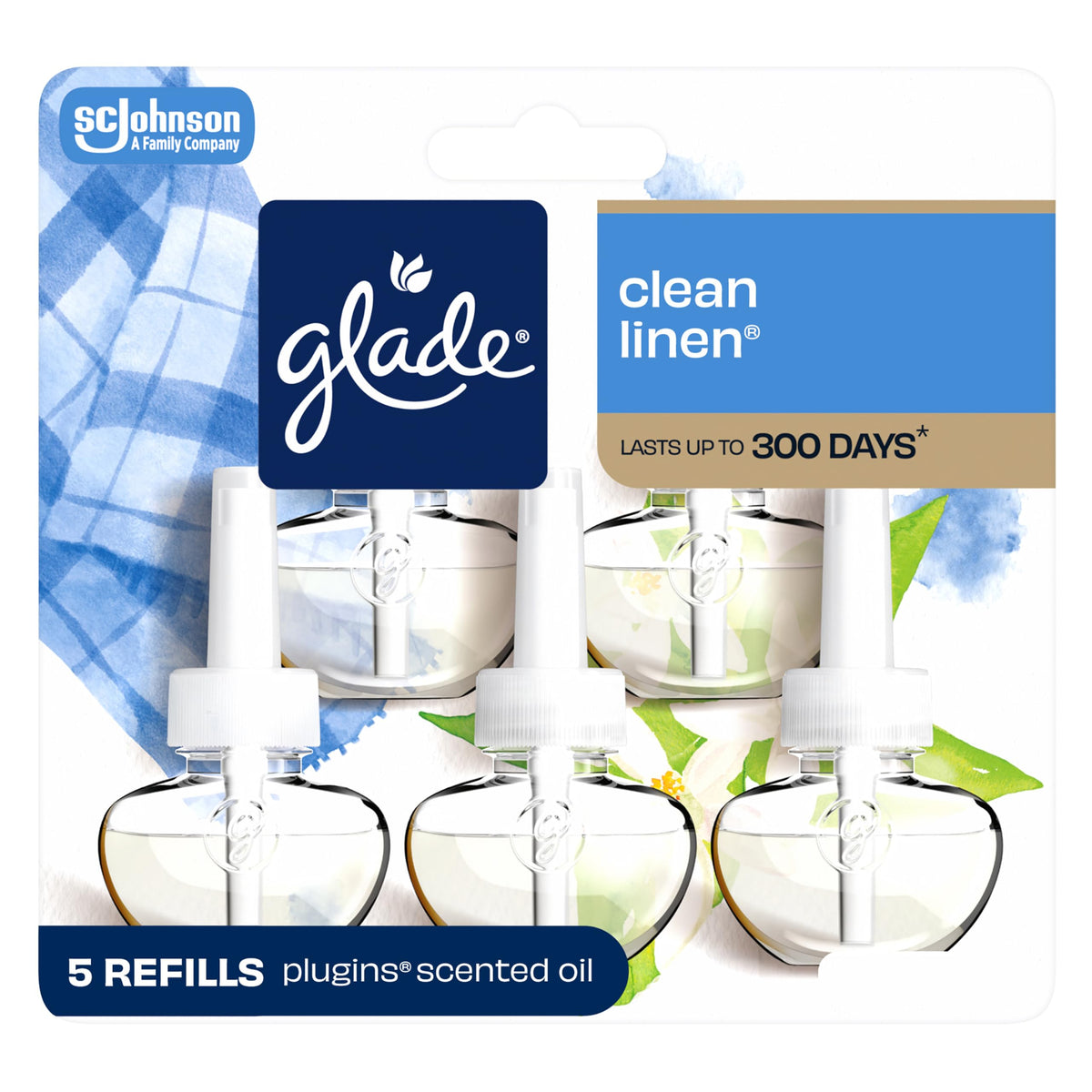 Glade PlugIns Air Freshener Refills, Lavender & Aloe, 5 Count