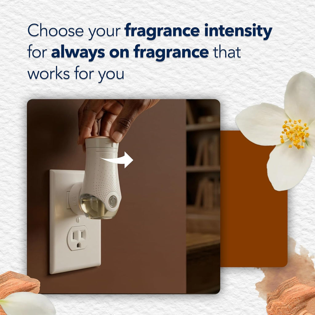 Glade PlugIns Air Freshener Starter Kit, Scented and Essential Oils for Home and Bathroom, Cashmere Woods, 4.02 Fl Oz, 2 Warmers and 6 Refills
