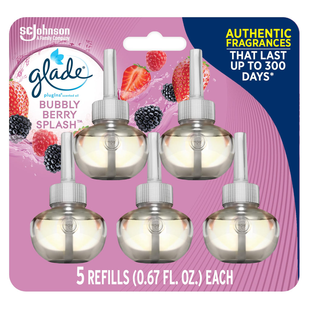 Glade PlugIns Air Freshener Refills, Lavender & Aloe, 5 Count
