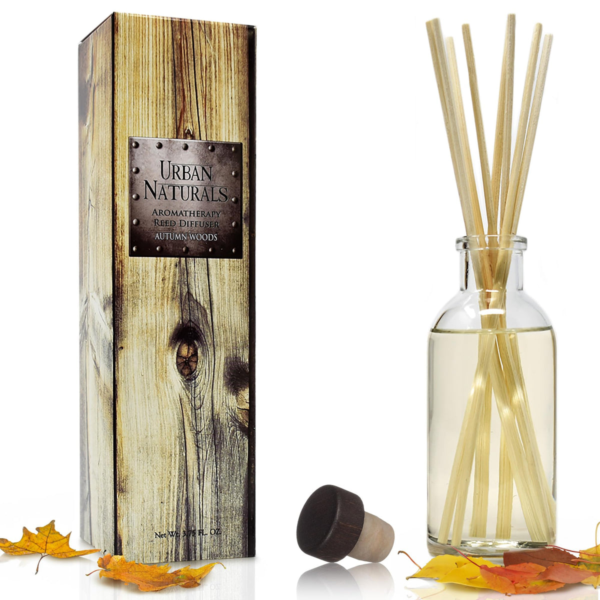 Urban Naturals Reed Diffuser Set, Apple Cinnamon - Bathroom Shelf Décor