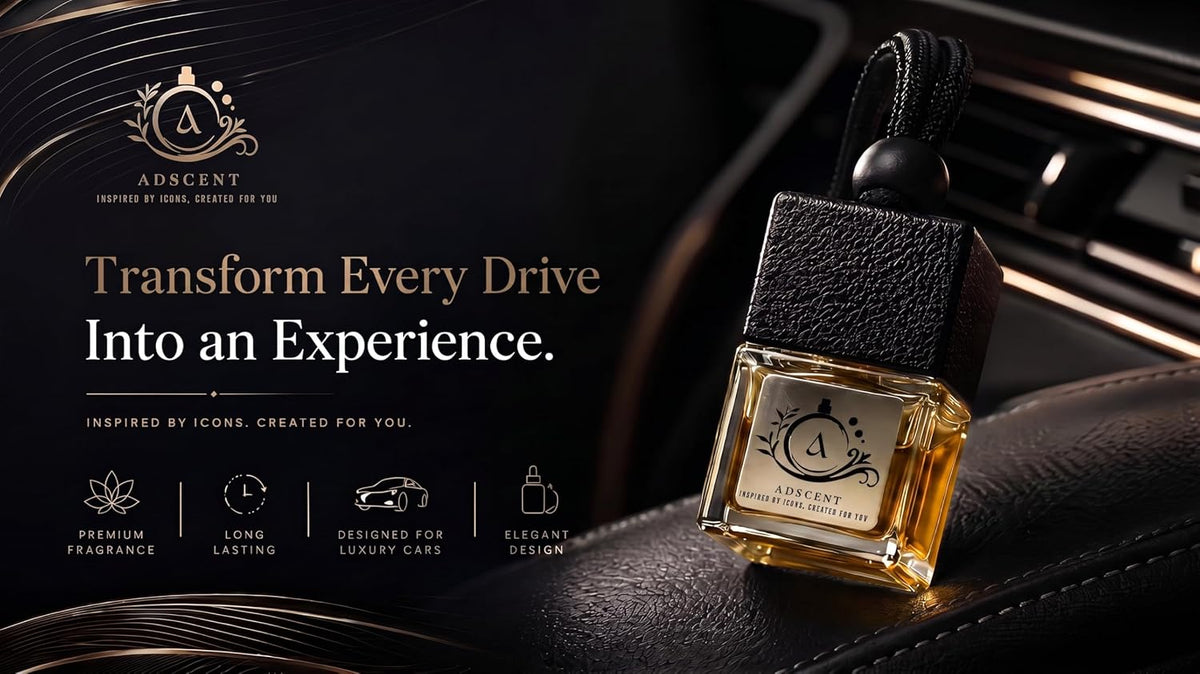 Aventus Luxury Car Air Freshener, Hanging Glass Bottle Diffuser, Long Lasting 30–45 Days, Premium Leather Cap & Rope, Car Perfume, Auto Fragrance Diffuser, Made in Canada