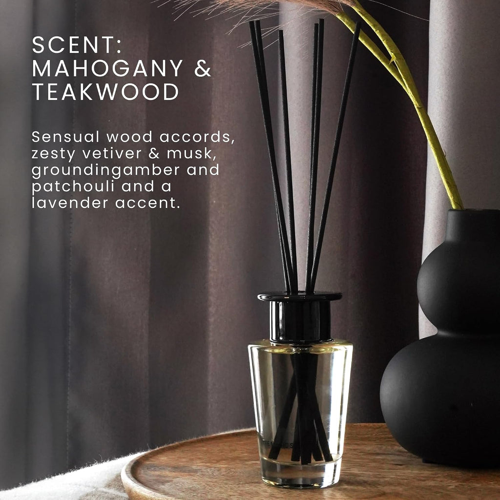 The Magic Scent Mahogany & Teakwood Oil Reed Diffuser Set, 3.4 Fl Oz