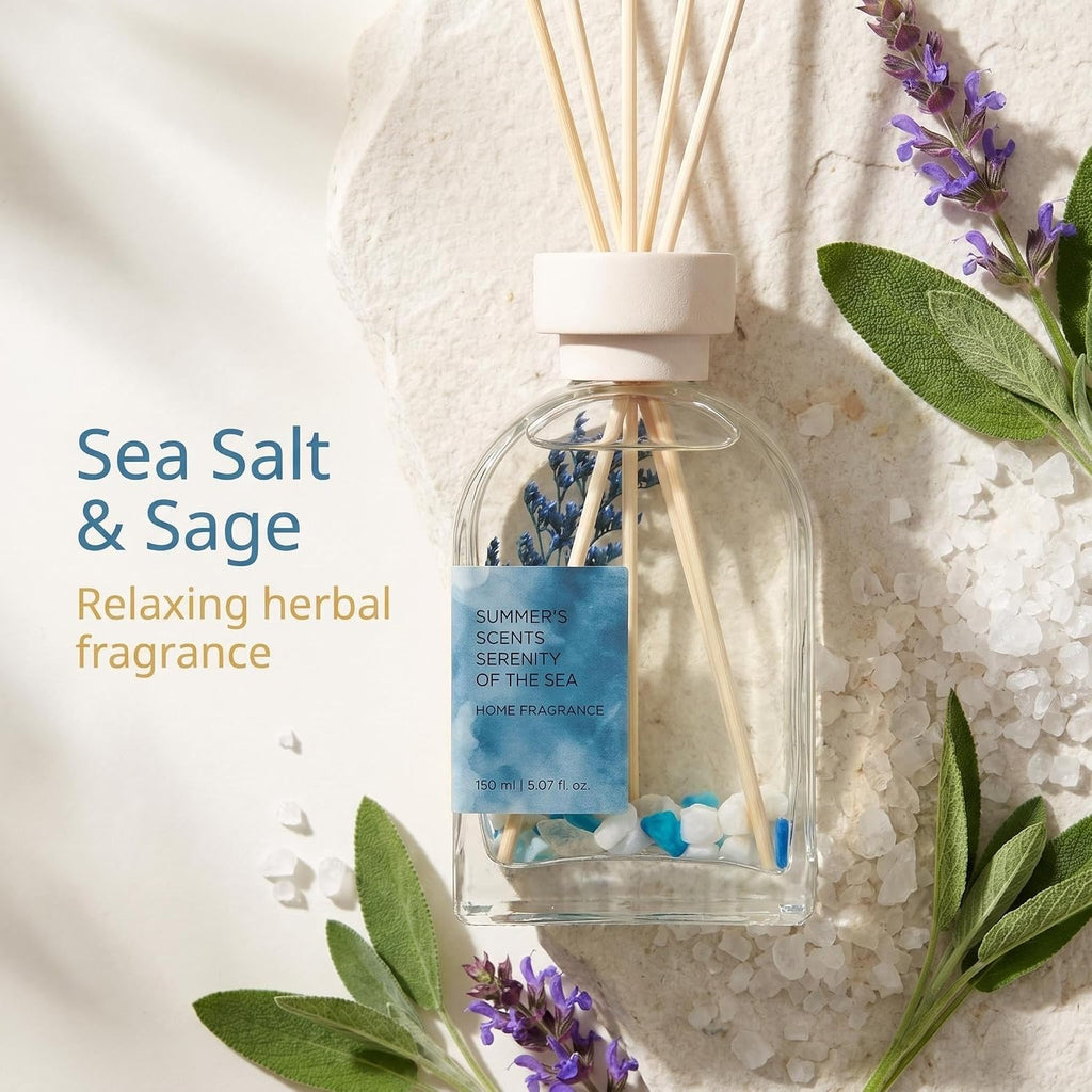Sea Salt & Sage Reed Diffuser Set, 5.07 fl oz Home Fragrance
