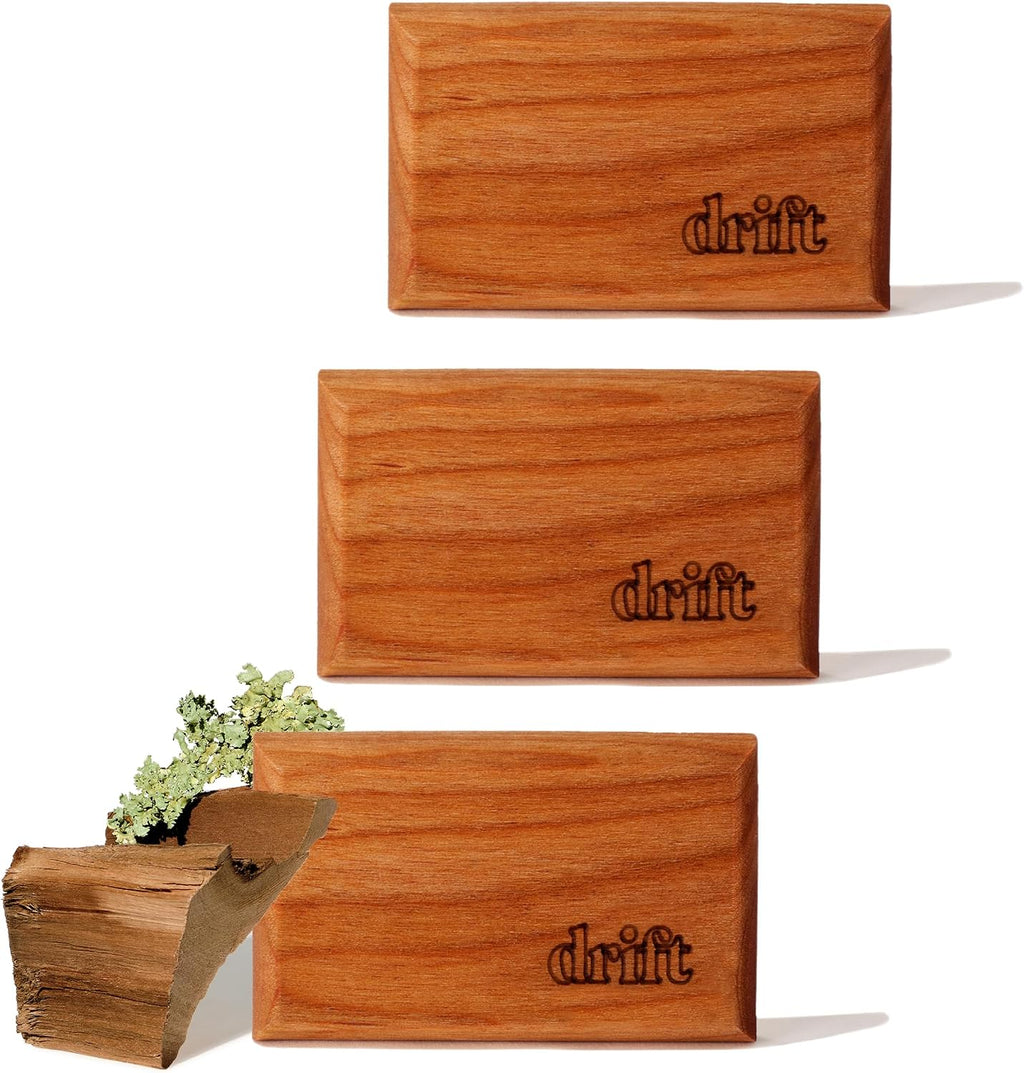Drift Car Air Freshener - The Original Wood Air Freshener - Car Odor Eliminator - Long Lasting Scent - Essential Oils - Clean Ingredients - Teak Scent 3 Pack Refill - NO CLIP INCLUDED