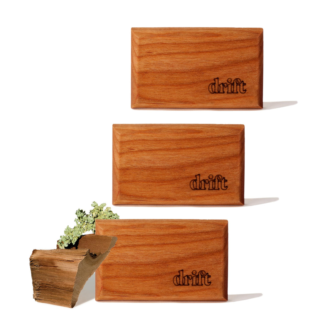 Drift Car Air Freshener - The Original Wood Air Freshener - Car Odor Eliminator - Long Lasting Scent - Essential Oils - Clean Ingredients - Teak Scent 3 Pack Refill - NO CLIP INCLUDED