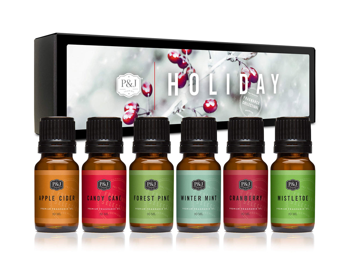 P&J Trading Fragrance Oils for Diffusers for Home Spice Set Fragrance Scents for Candle Making - Soap Making Supplies - Car Diffuser Scents - Essential Home Gift Set - Apple Cider, Cinnamon & More