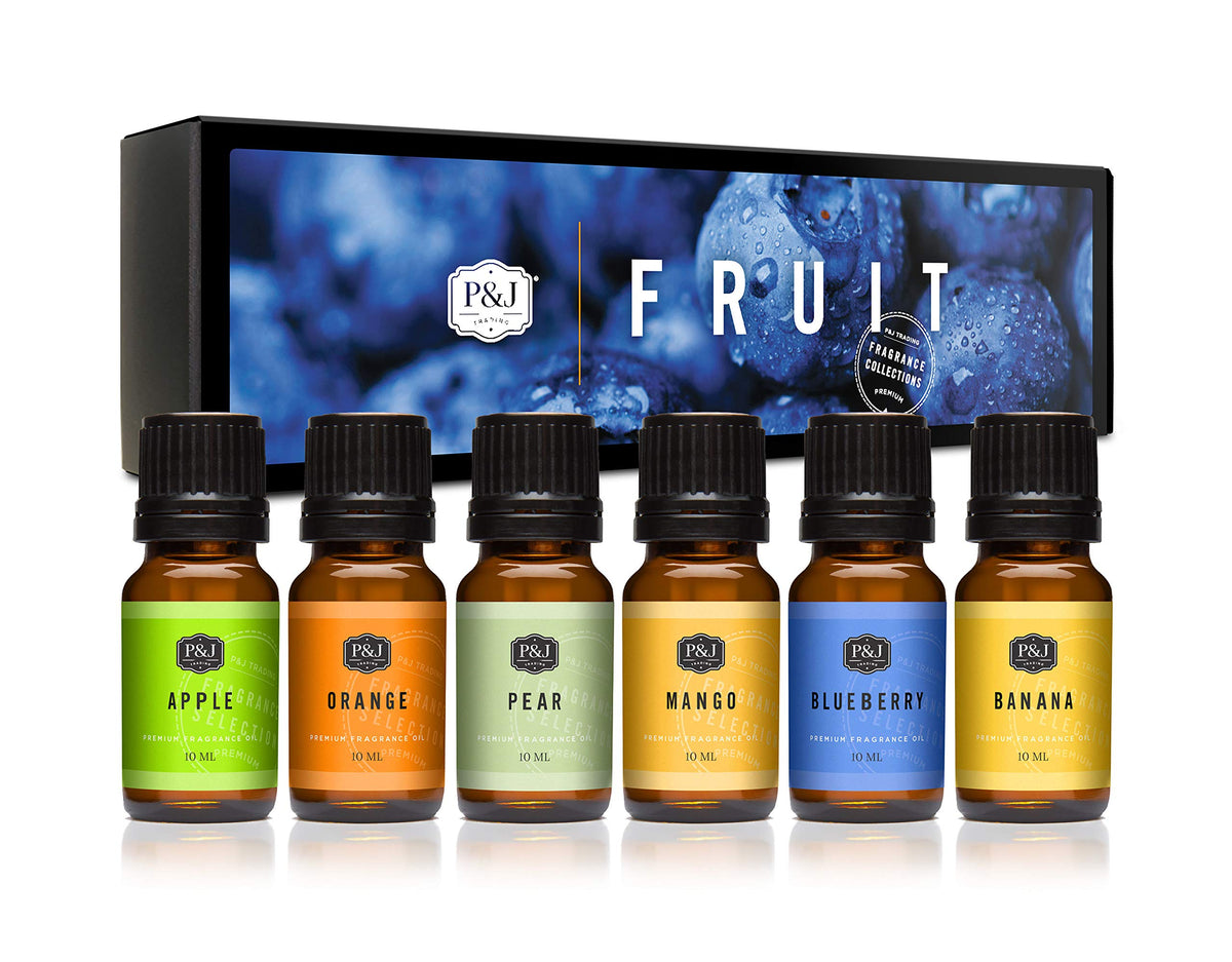 P&J Trading Fragrance Oils for Diffusers for Home Spice Set Fragrance Scents for Candle Making - Soap Making Supplies - Car Diffuser Scents - Essential Home Gift Set - Apple Cider, Cinnamon & More