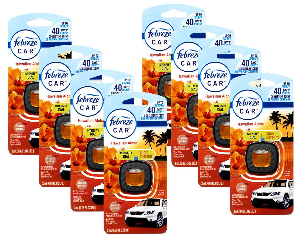 Febreze Car Air Freshener Vent Clip Platinum Ice Scent, .07 oz. Car Vent Clip, Pack of 4