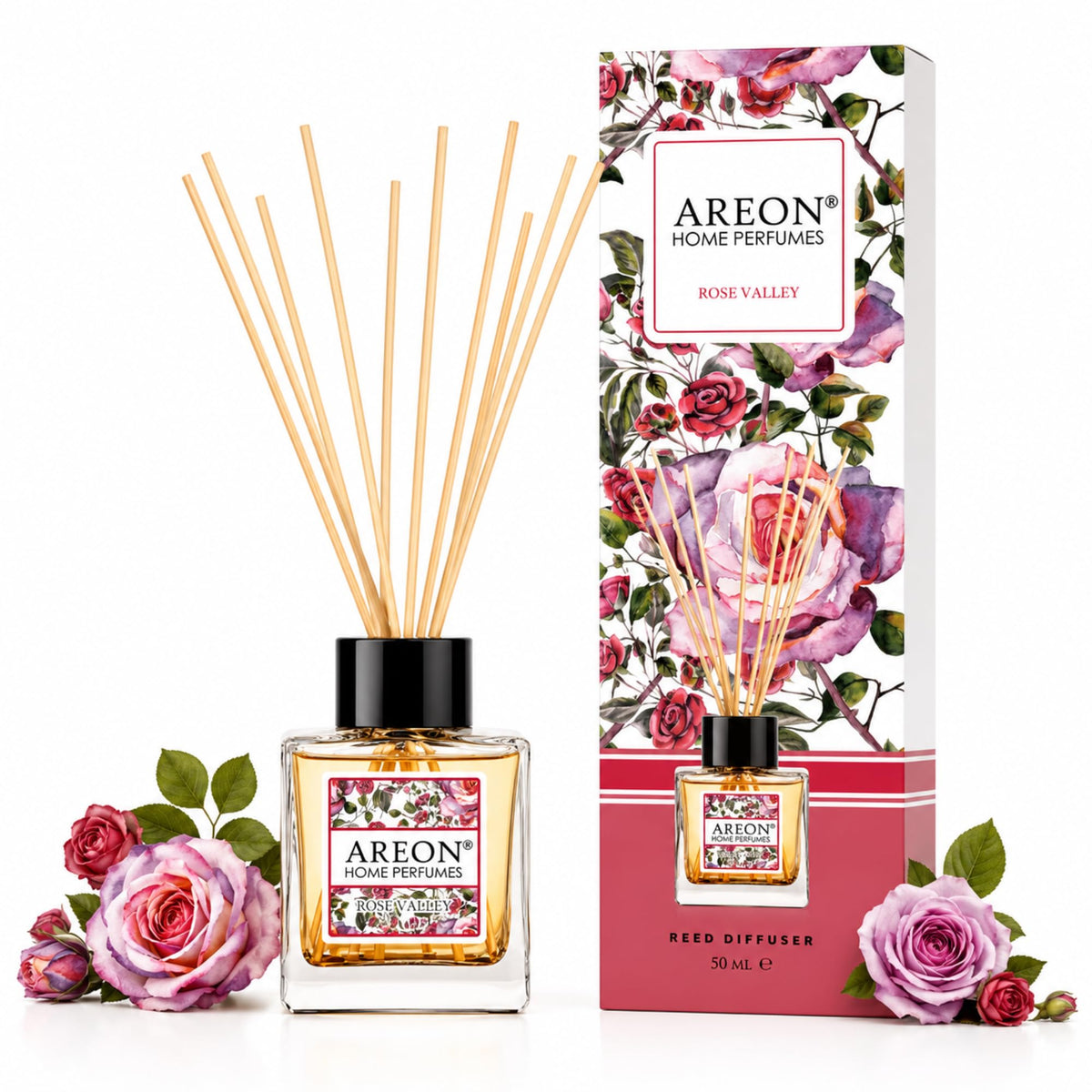 Areon Osmanthus Home Luxury Perfume Reed Diffuser,10 Rattan Reeds,50ml