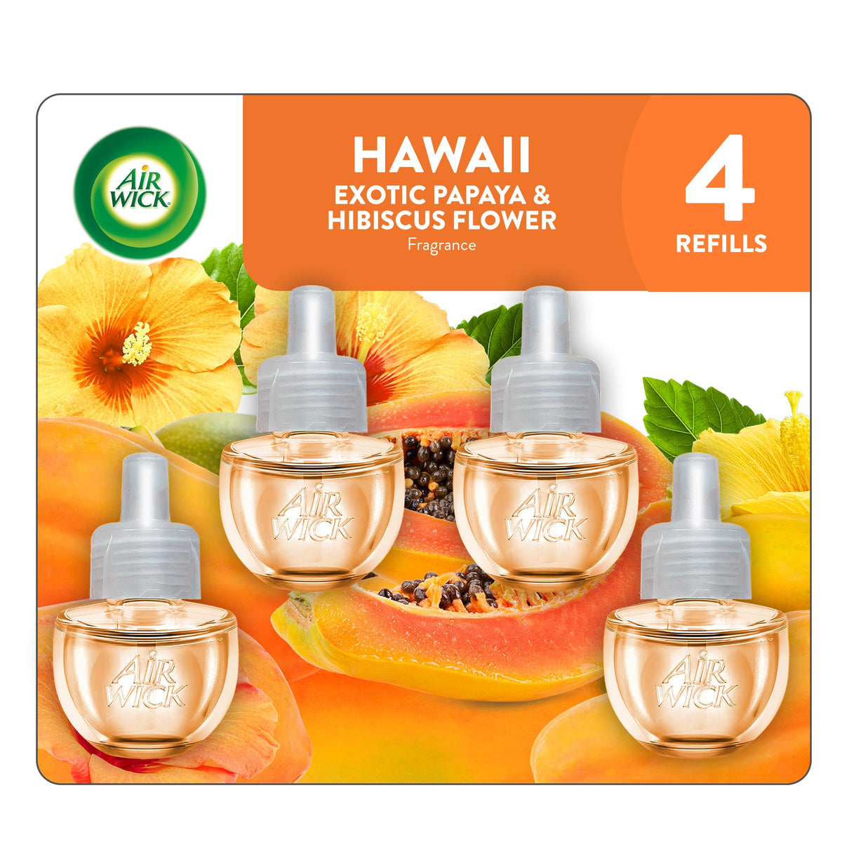 Air Wick Plug-In Scented Oil Refills, Hawaii with Essential Oils, 10 Count