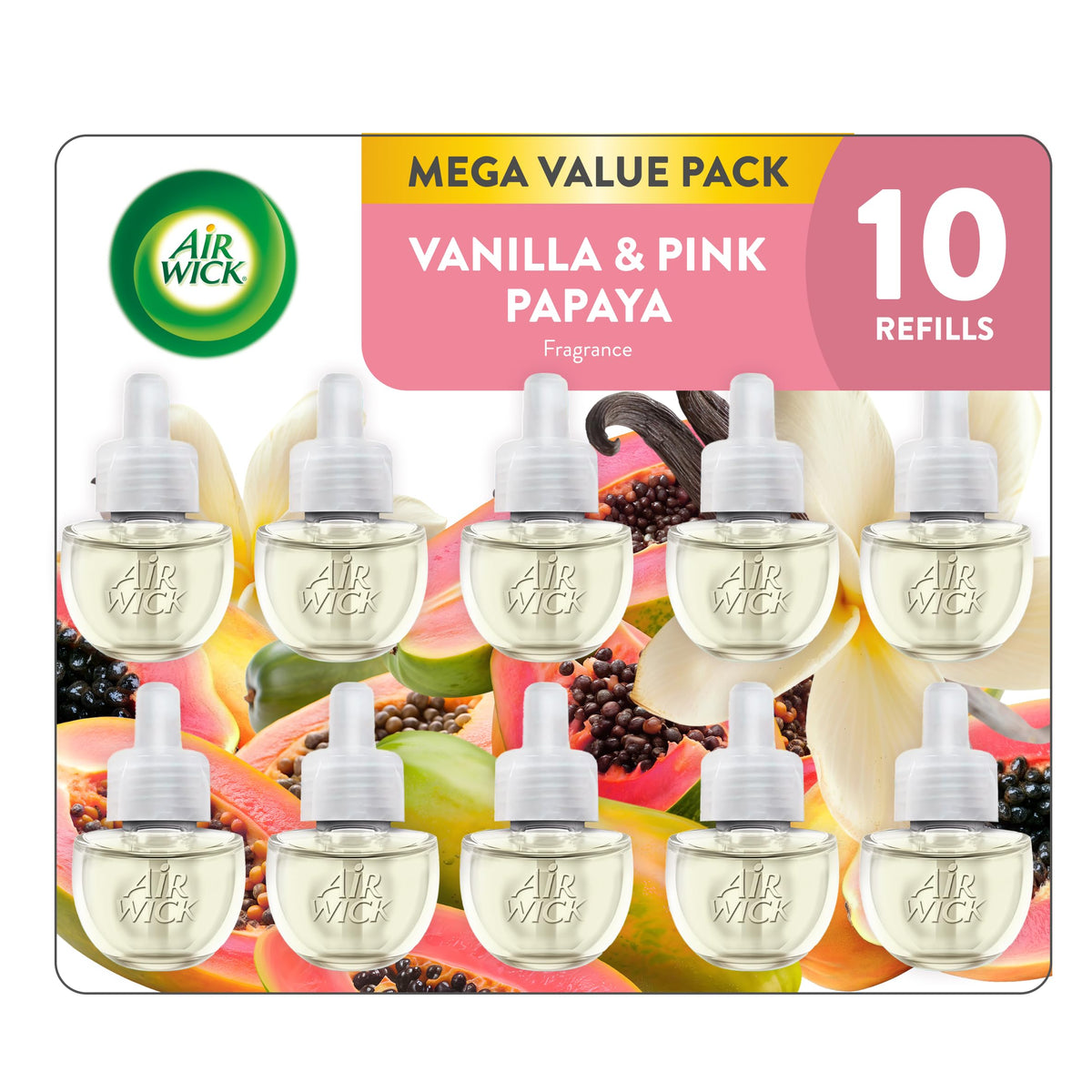 Air Wick Plug-In Scented Oil Refills, Hawaii with Essential Oils, 10 Count
