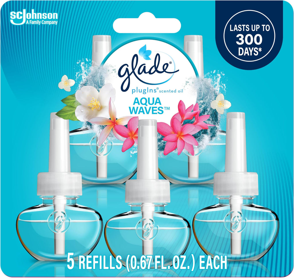 Glade PlugIns Air Freshener Refills, Lavender & Aloe, 5 Count