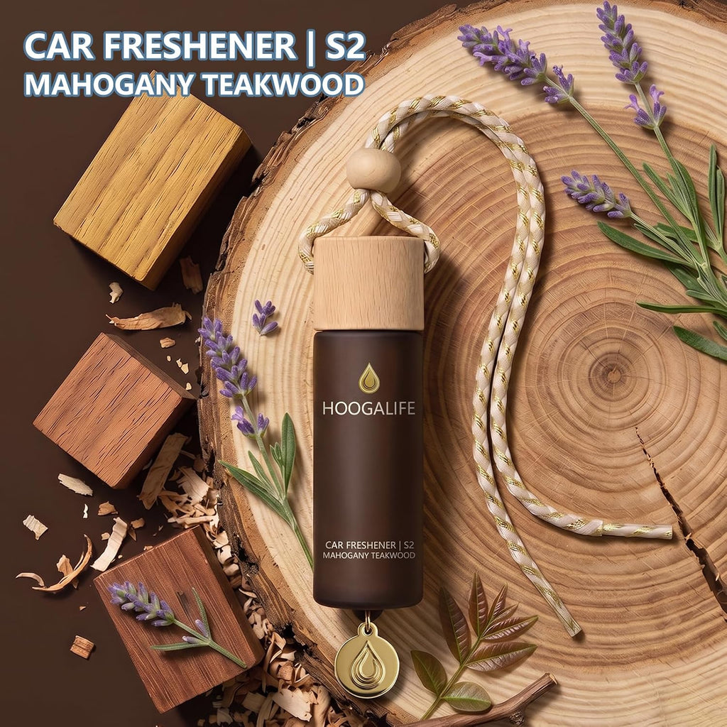 HOOGALIFE Car Air Freshener, Mahogany Teakwood, 2 Pack