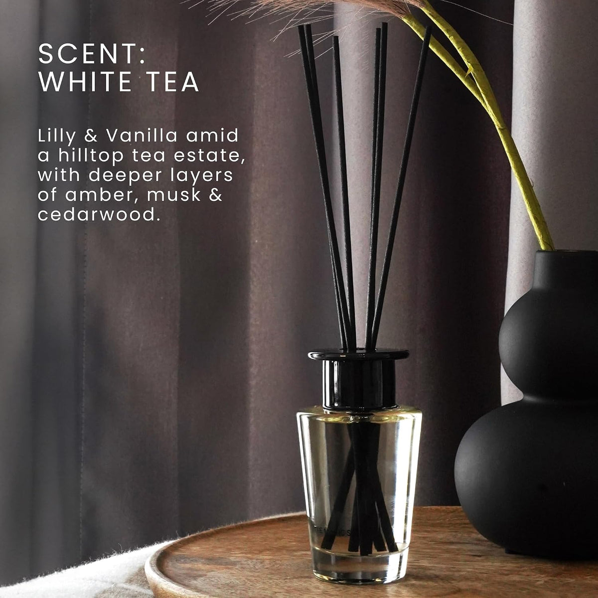 The Magic Scent White Tea Oil Reed Diffuser Set, 3.4 Fl Oz Reed Diffusers