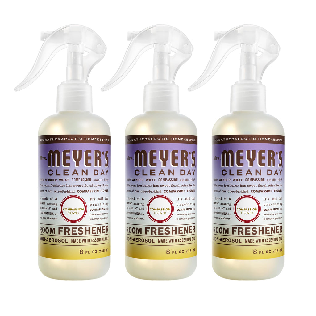 MRS. MEYER'S CLEAN DAY Room and Air Freshener Spray, Non-Aerosol Spray Bottle Infused with Essential Oils, Lavender, 8 fl. oz