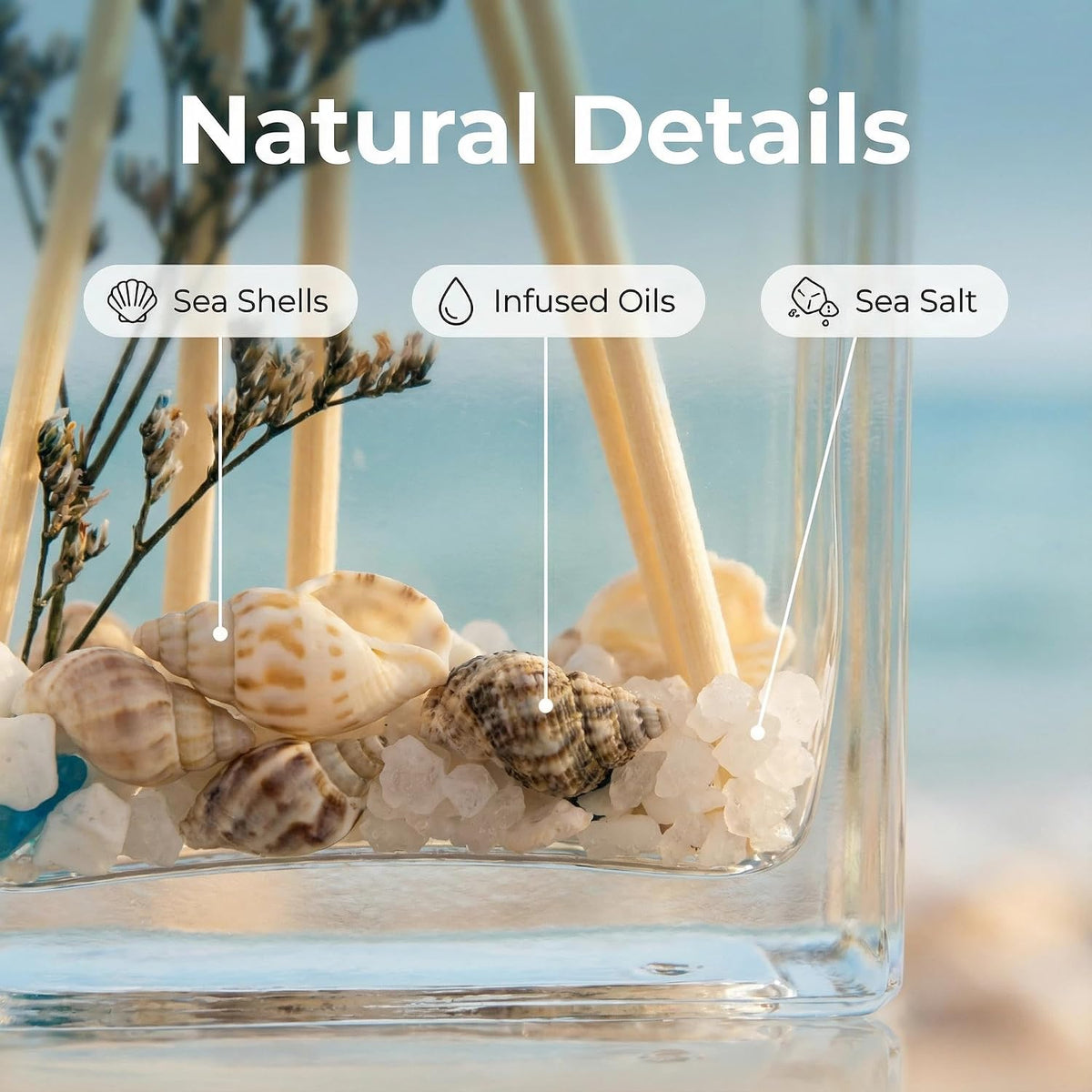 Sea Salt & Sage Reed Diffuser Set, 5.07 fl oz Home Fragrance