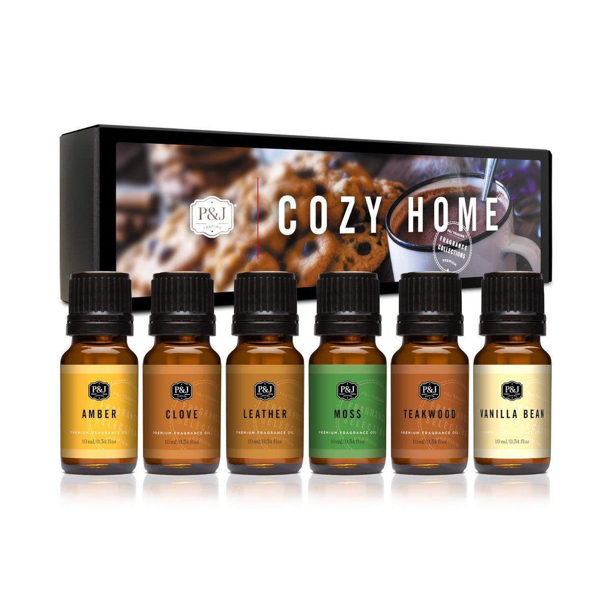P&J Trading Fragrance Oils for Diffusers for Home Spice Set Fragrance Scents for Candle Making - Soap Making Supplies - Car Diffuser Scents - Essential Home Gift Set - Apple Cider, Cinnamon & More