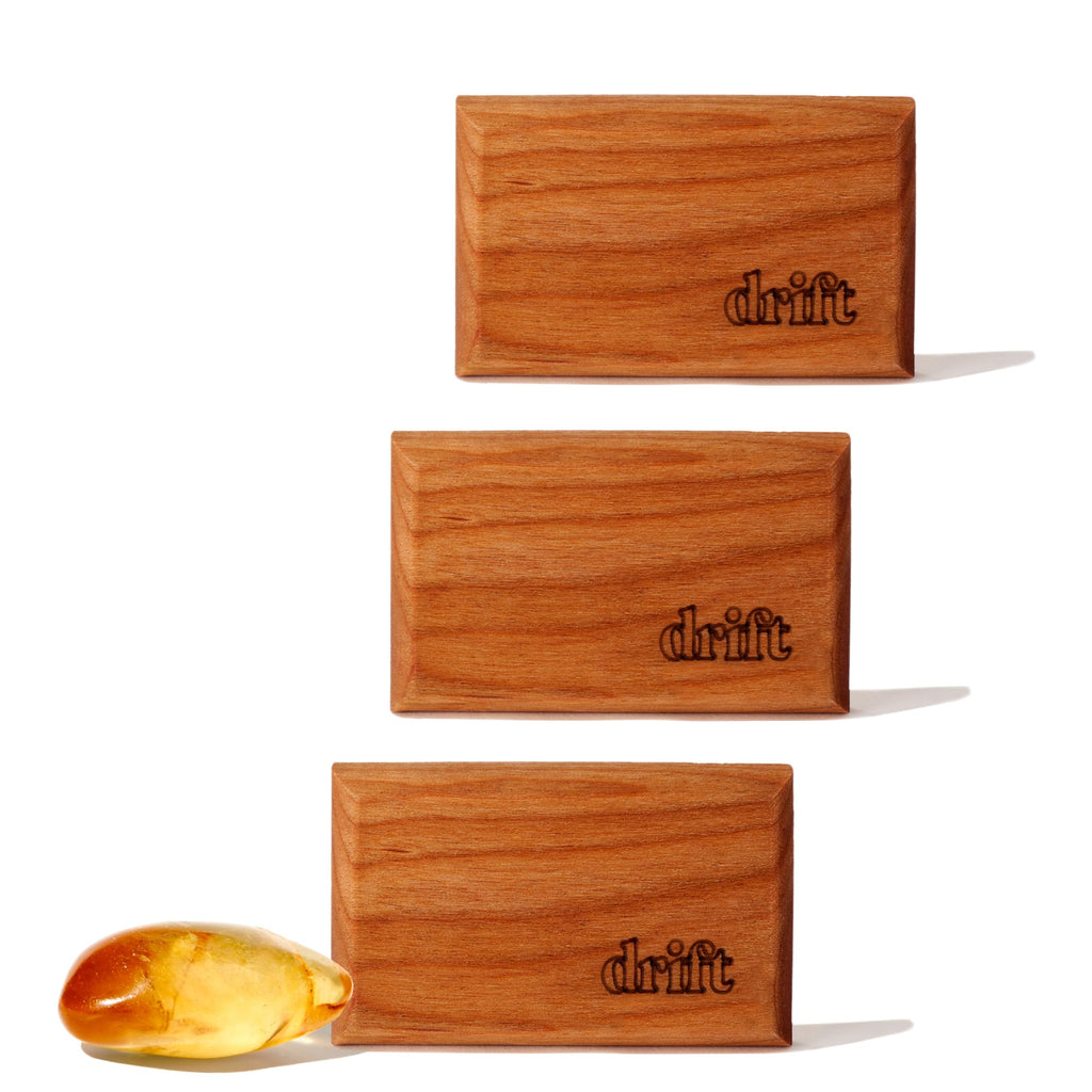 Drift Car Air Freshener - The Original Wood Air Freshener - Car Odor Eliminator - Long Lasting Scent - Essential Oils - Clean Ingredients - Teak Scent 3 Pack Refill - NO CLIP INCLUDED