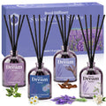 STRN Reed Diffuser Set, Lavender Essential Oil Reed Diffuser 4 x 50ml