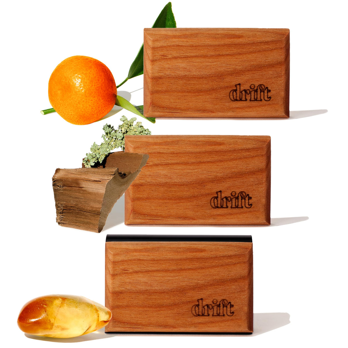 Drift Car Air Freshener - The Original Wood Air Freshener - Car Odor Eliminator - Long Lasting Scent - Auto Accessories - Metal Clip - Essential Oils - Coconut & Pistachio Starter Kit