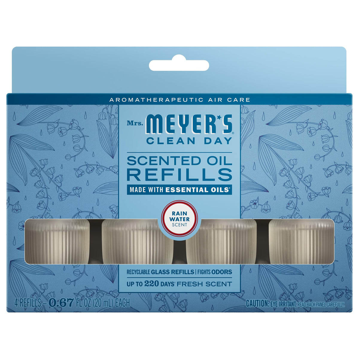 MRS. MEYER'S CLEAN DAY Scented Oil, Rain Water, 1 Warmer and Refill