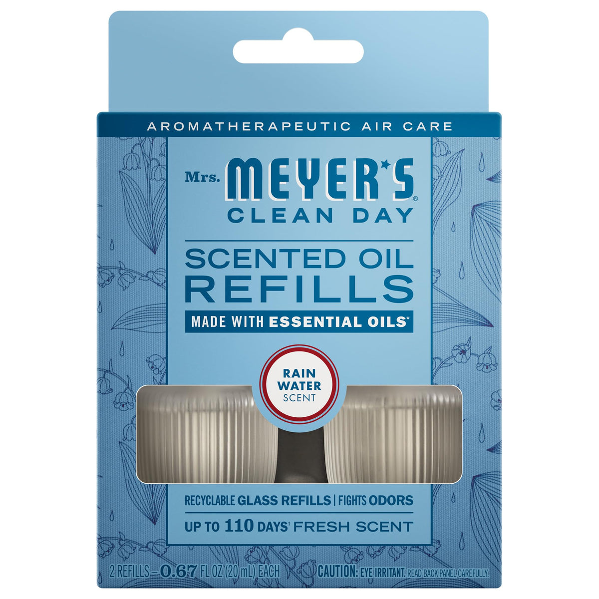 MRS. MEYER'S CLEAN DAY Scented Oil, Rain Water, 1 Warmer and Refill