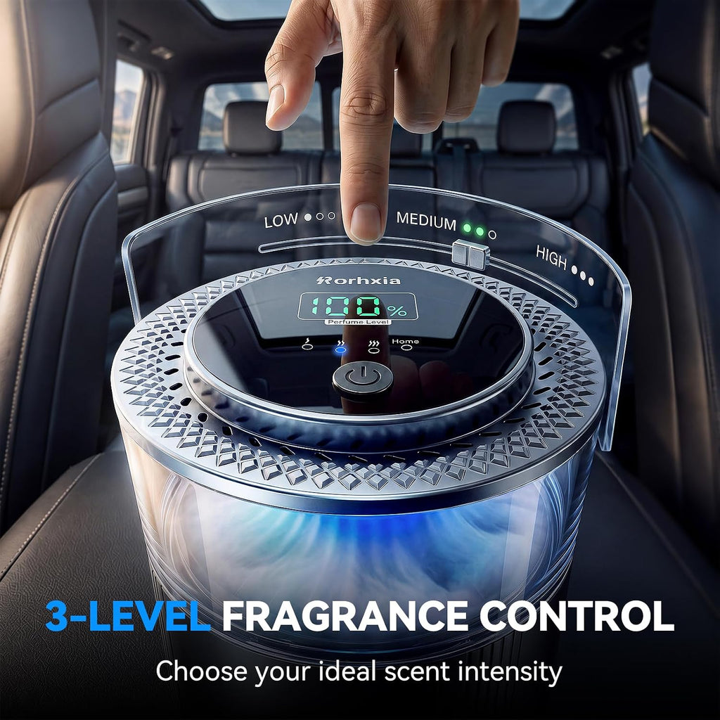Rorhxia Smart Car Air Freshener, Auto On/Off [Freshness, Style, Comfort]