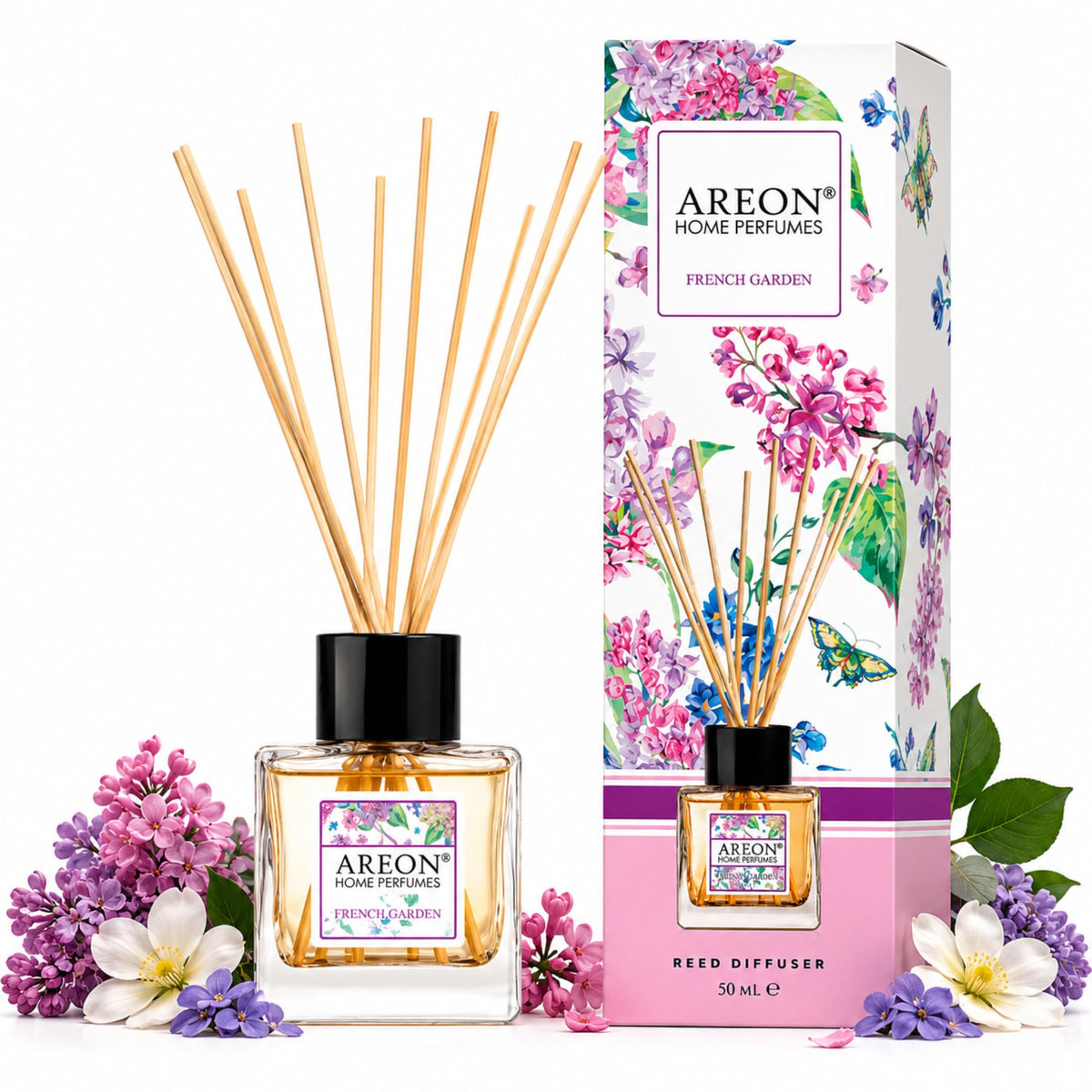 Areon Osmanthus Home Luxury Perfume Reed Diffuser,10 Rattan Reeds,50ml