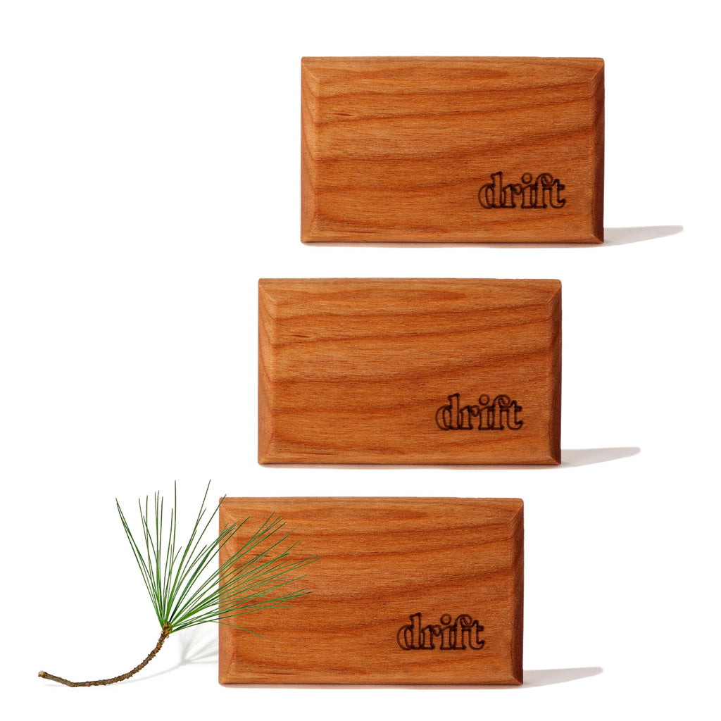Drift Car Air Freshener - The Original Wood Air Freshener - Car Odor Eliminator - Long Lasting Scent - Essential Oils - Clean Ingredients - Teak Scent 3 Pack Refill - NO CLIP INCLUDED