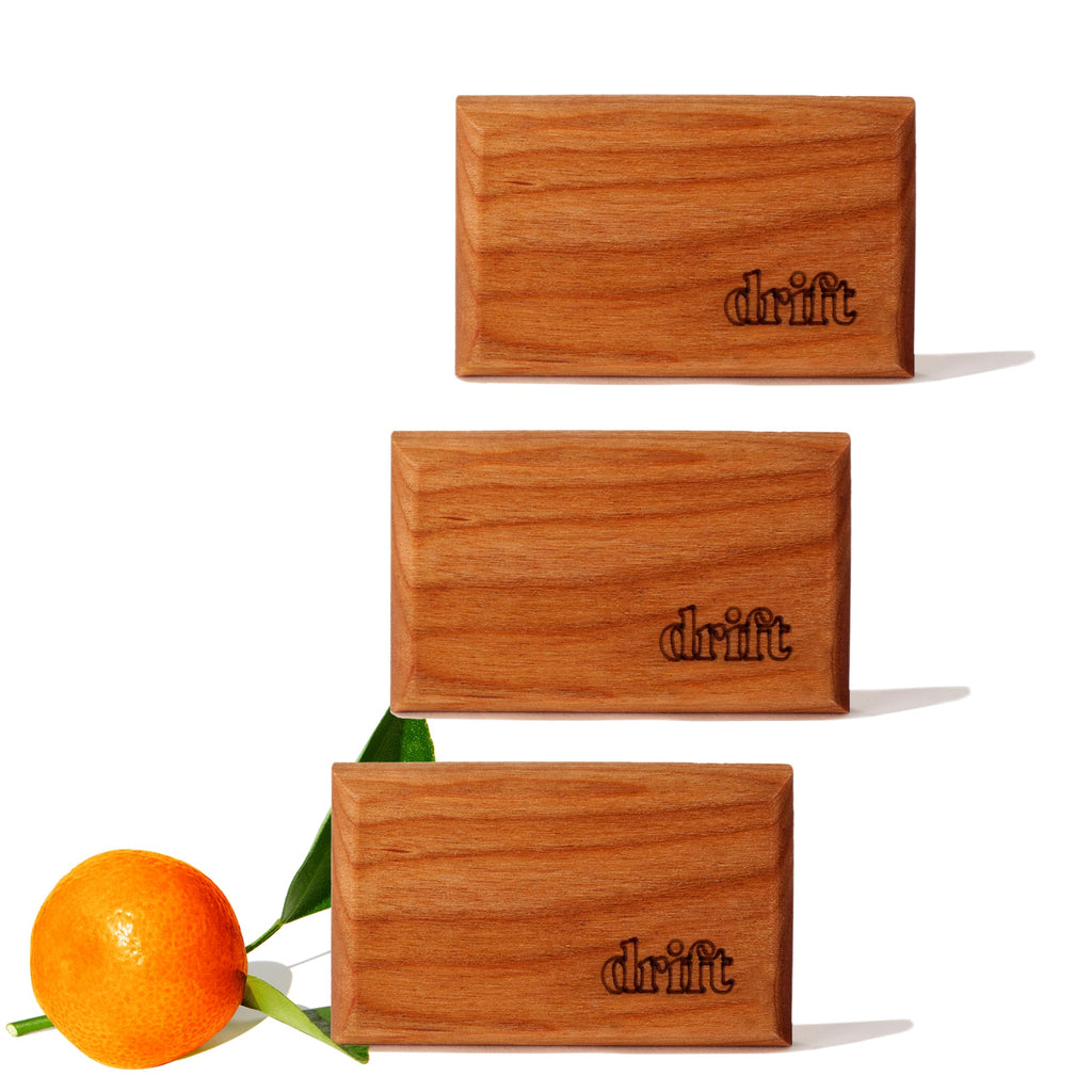 Drift Car Air Freshener - The Original Wood Air Freshener - Car Odor Eliminator - Long Lasting Scent - Essential Oils - Clean Ingredients - Teak Scent 3 Pack Refill - NO CLIP INCLUDED
