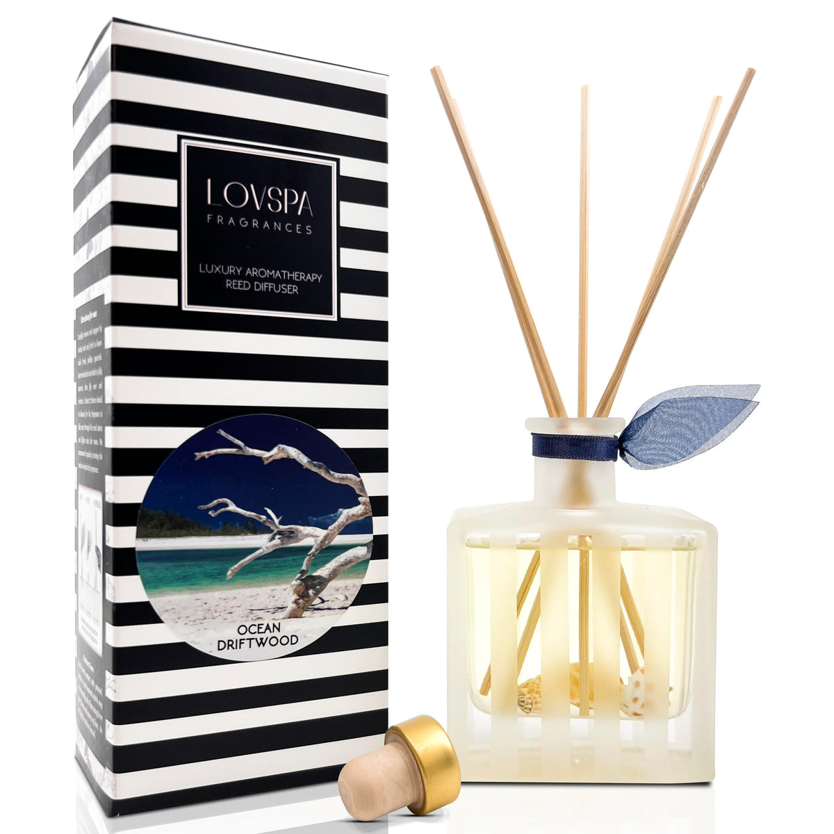 Reed Diffuser Set, Pumpkin Vanilla Chai Scented Oil Diffuser with Sticks, Home Fragrance Accessories for Bathroom Shelf Decor, Aroma Diffusers for Home or Office Fall Decor, USA Made