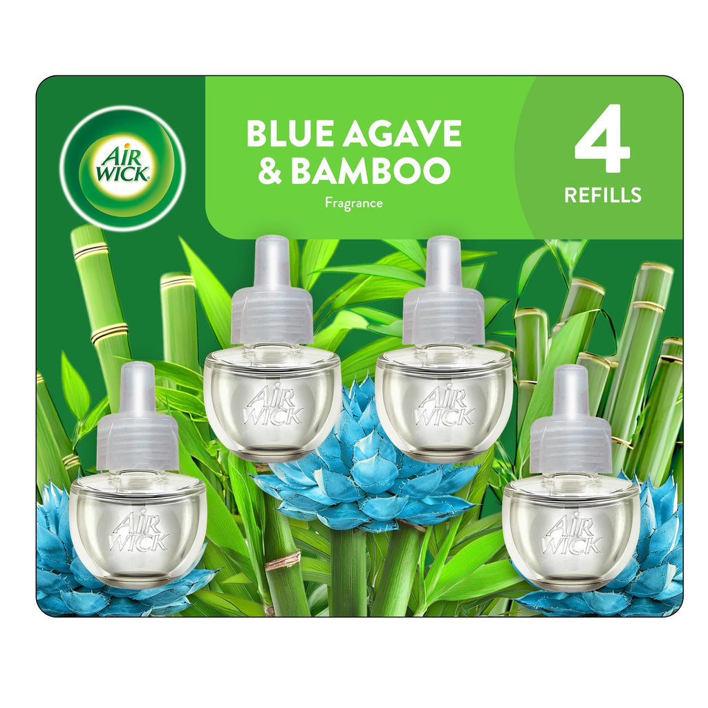 Air Wick Plug In Refills, Blue Agave and Bamboo, Essential Oils,10 count