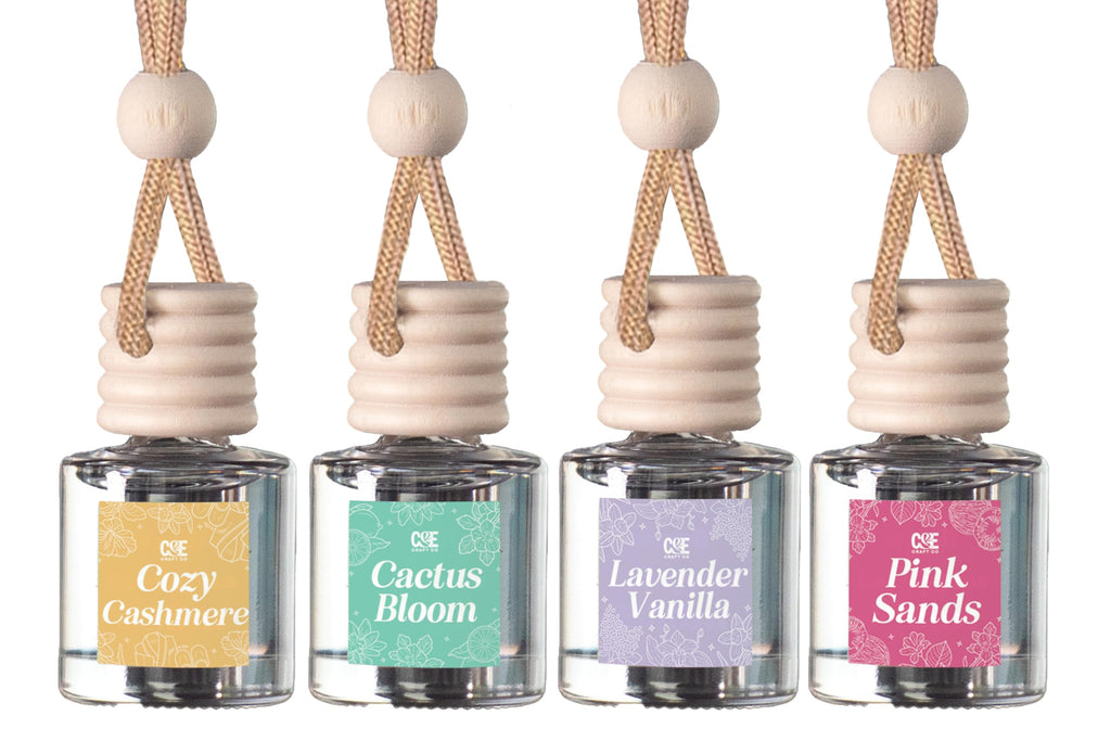 CE Craft Hanging Car Air Freshener – Fragrance Oil Diffuser with Essential Oils – Long-Lasting Aromatherapy Scents for Automobiles – 4 Pack, Masculine