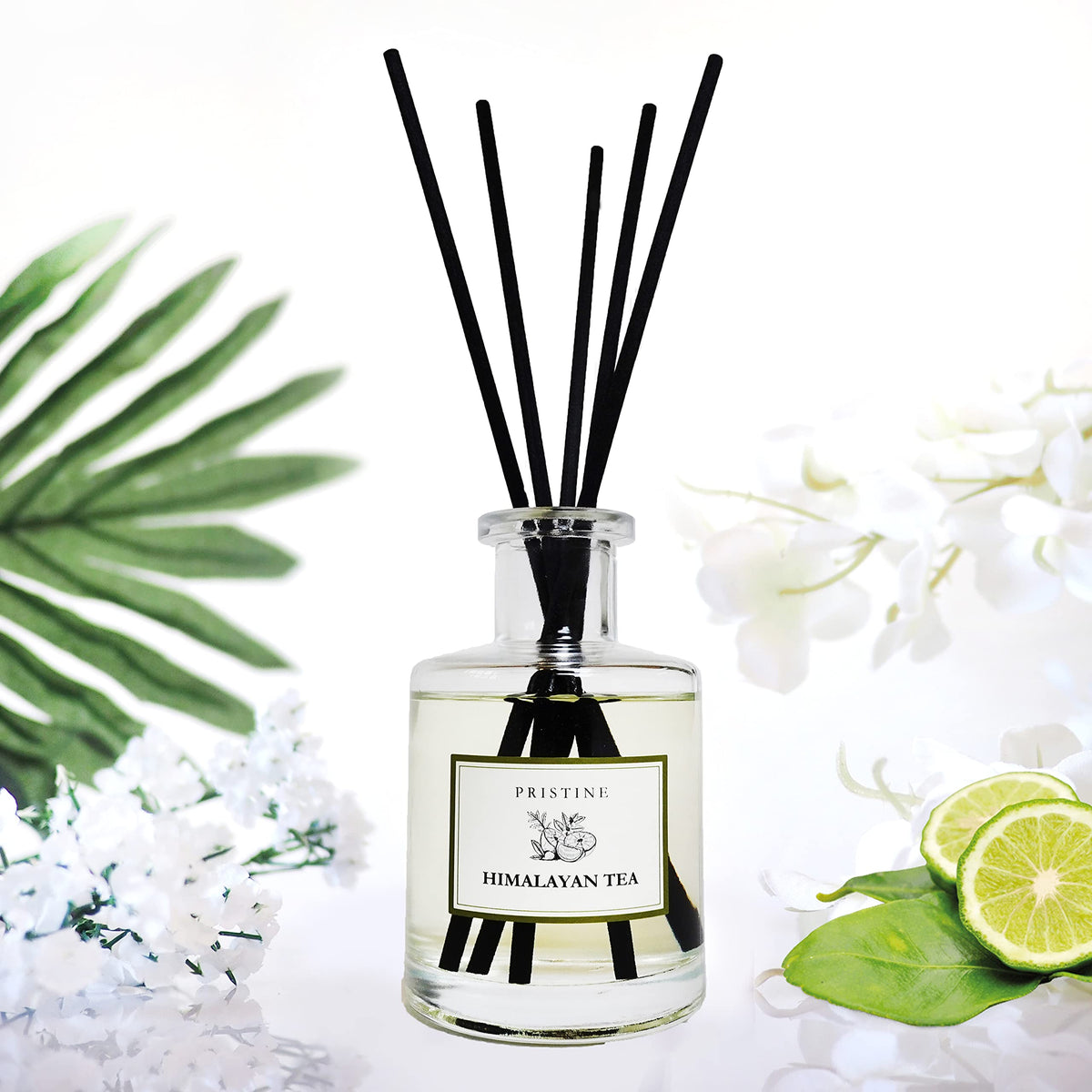 PRISTINE Himalayan Tea/Inspired by Westin Hotel Reed Diffuser for Home | Fresh Bergamot/White Tea Room Fragrance Reed Diffusers, Oil & Room Diffusers with Reed | Home Fragrance Scent Diffuser