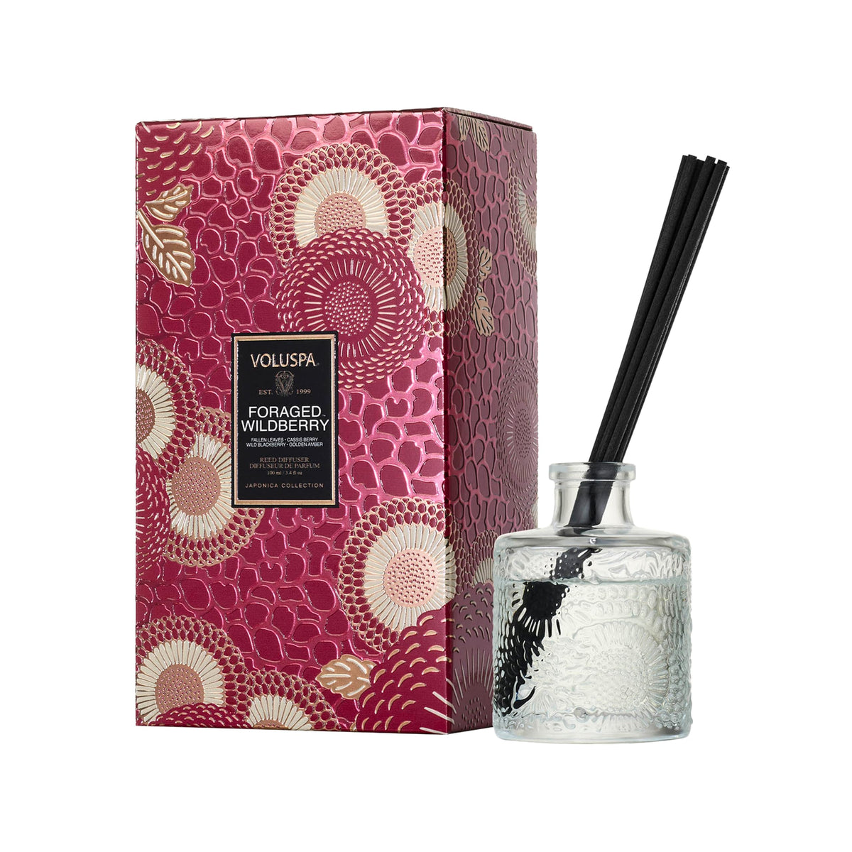 Voluspa Baltic Amber Oil Reed Diffuser, 3.4 Oz Home Fragrance