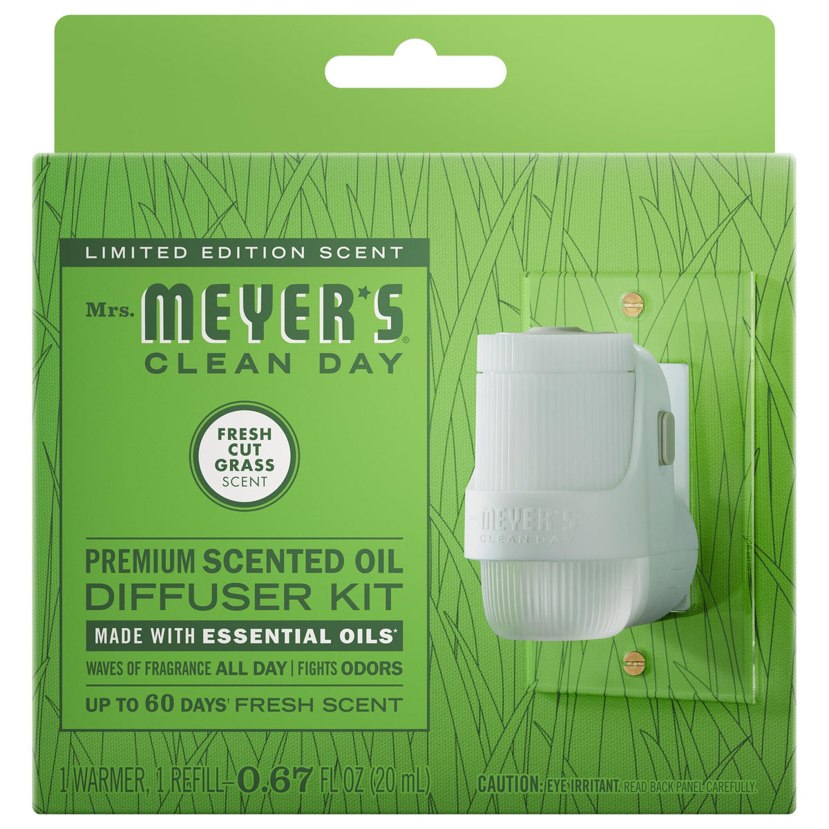 MRS. MEYER'S CLEAN DAY Scented Oil, Rain Water, 1 Warmer and Refill