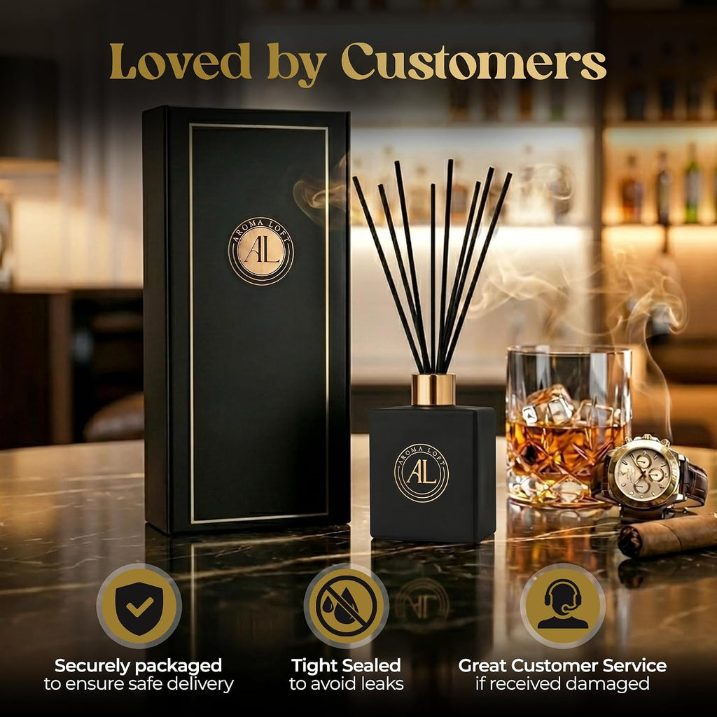 Black Reed Diffusers for Home | Premium Fragrance Diffuser | Reed Diffuser Sticks in Oil Set with Sunlit Citrus Scent | Smell Good Stuff | Long-Lasting Oil for Bathroom & Office (5 oz)