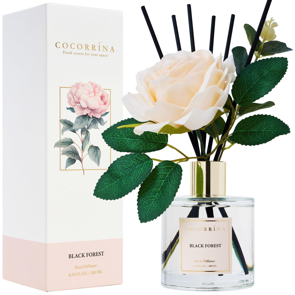 COCORRÍNA Reed Diffuser - Cashmere Vanilla 6.7 fl oz Reed Diffuser for Bedroom Bathroom Home Décor