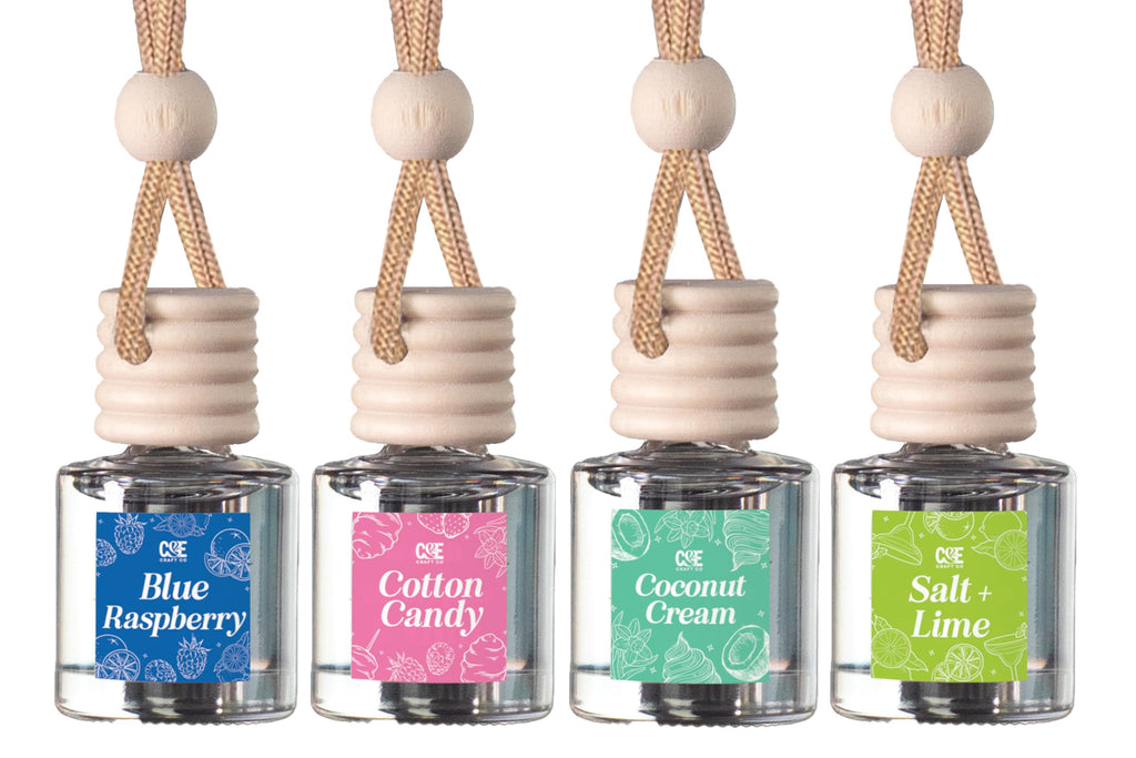 CE Craft Hanging Car Air Freshener – Fragrance Oil Diffuser with Essential Oils – Long-Lasting Aromatherapy Scents for Automobiles – 4 Pack, Masculine