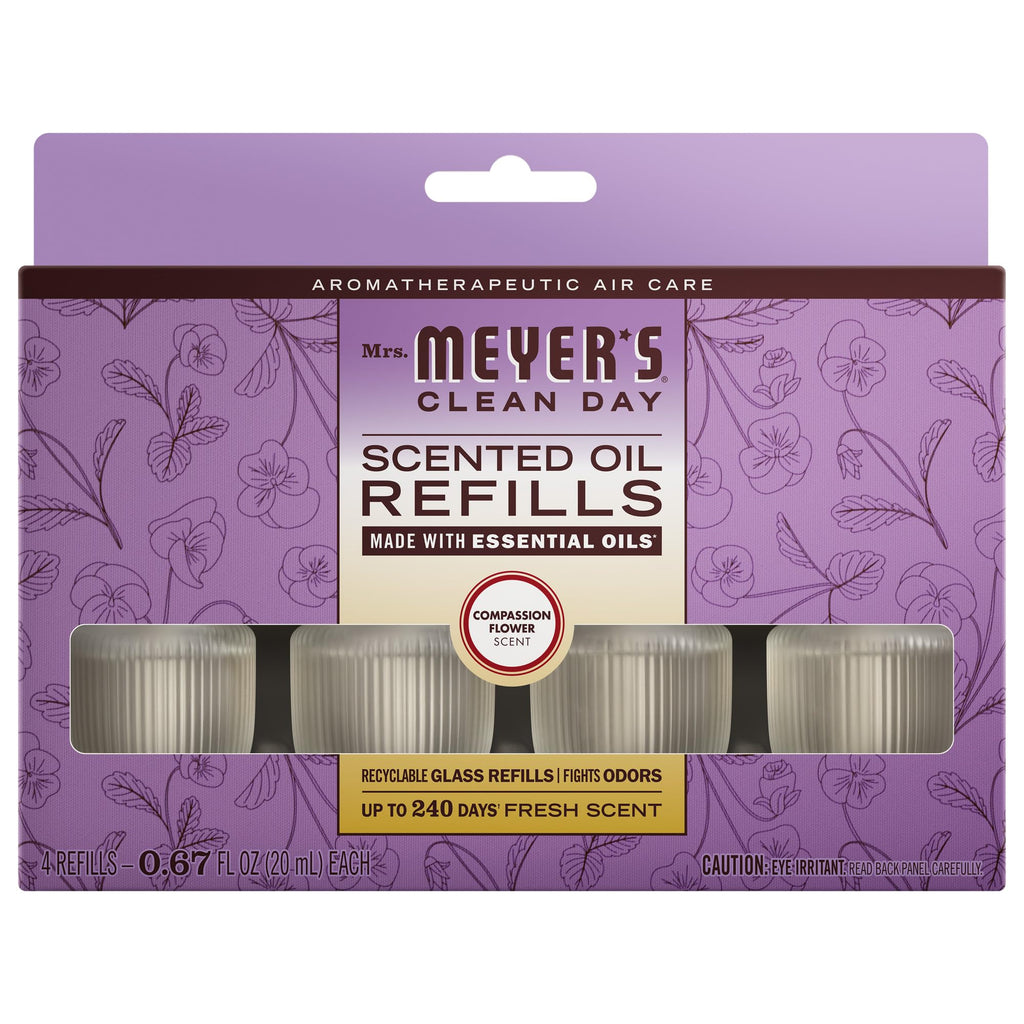 MRS. MEYER'S CLEAN DAY Scented Oil, Rain Water, 1 Warmer and Refill