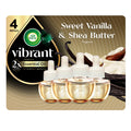 Air Wick Vibrant Plug In Scented Oil Refills,Sweet Vanilla &Shea Butter,4ct