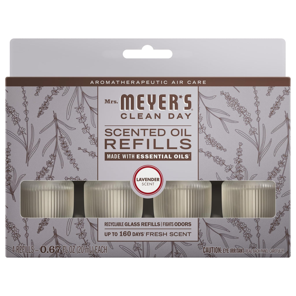 MRS. MEYER'S CLEAN DAY Scented Oil, Rain Water, 1 Warmer and Refill